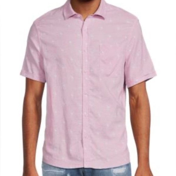 Saks Fifth Avenue Other - Men Saks Fifth Avenue Pink Short Sleeve Size Medium